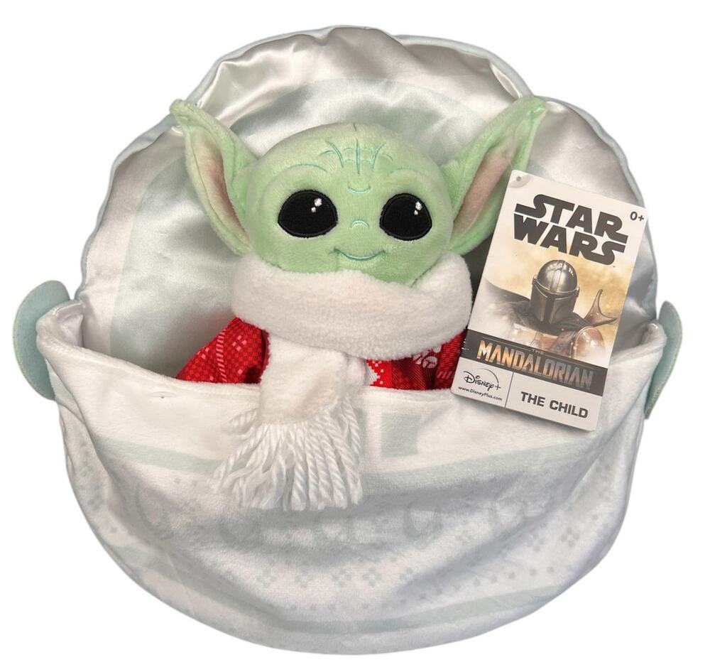 Disney Star Wars Mandalorian Grogu The Child Baby Yoda Holiday Plush Pram Pillow